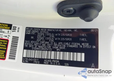 2021 Toyota Sienna Xse from USA, damaged, VIN 5TDDRKEC0MS054133